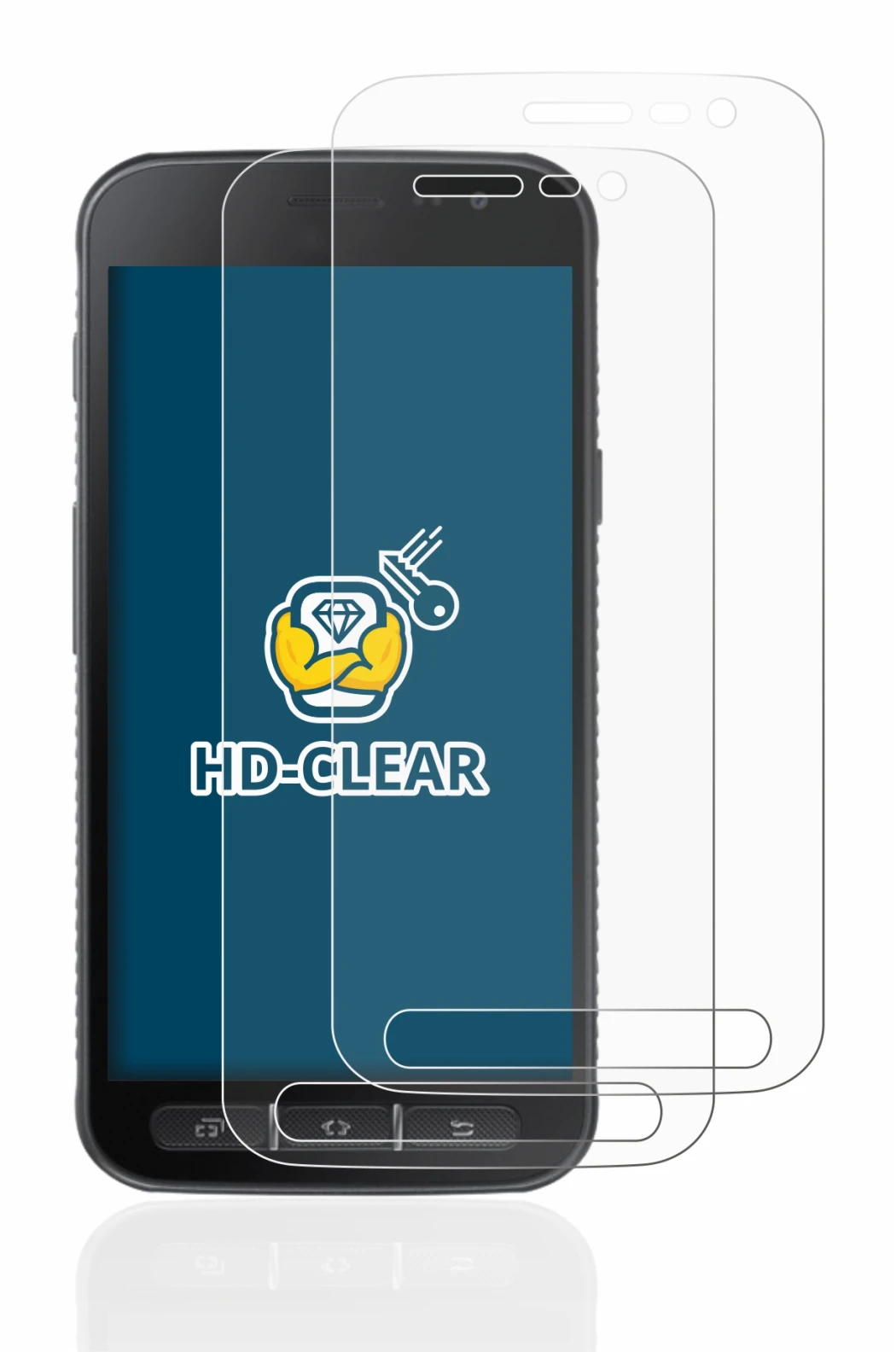 Imagen del dispositivo Samsung Galaxy XCover 4s con una amplia variedad de protectores de pantalla.