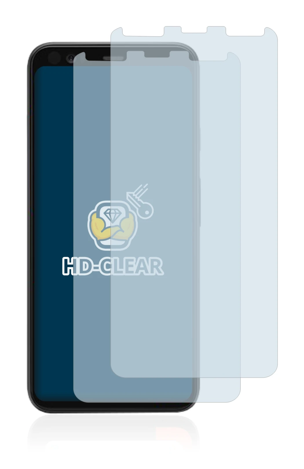 Imagen del dispositivo Google Pixel 4 con una amplia variedad de protectores de pantalla.