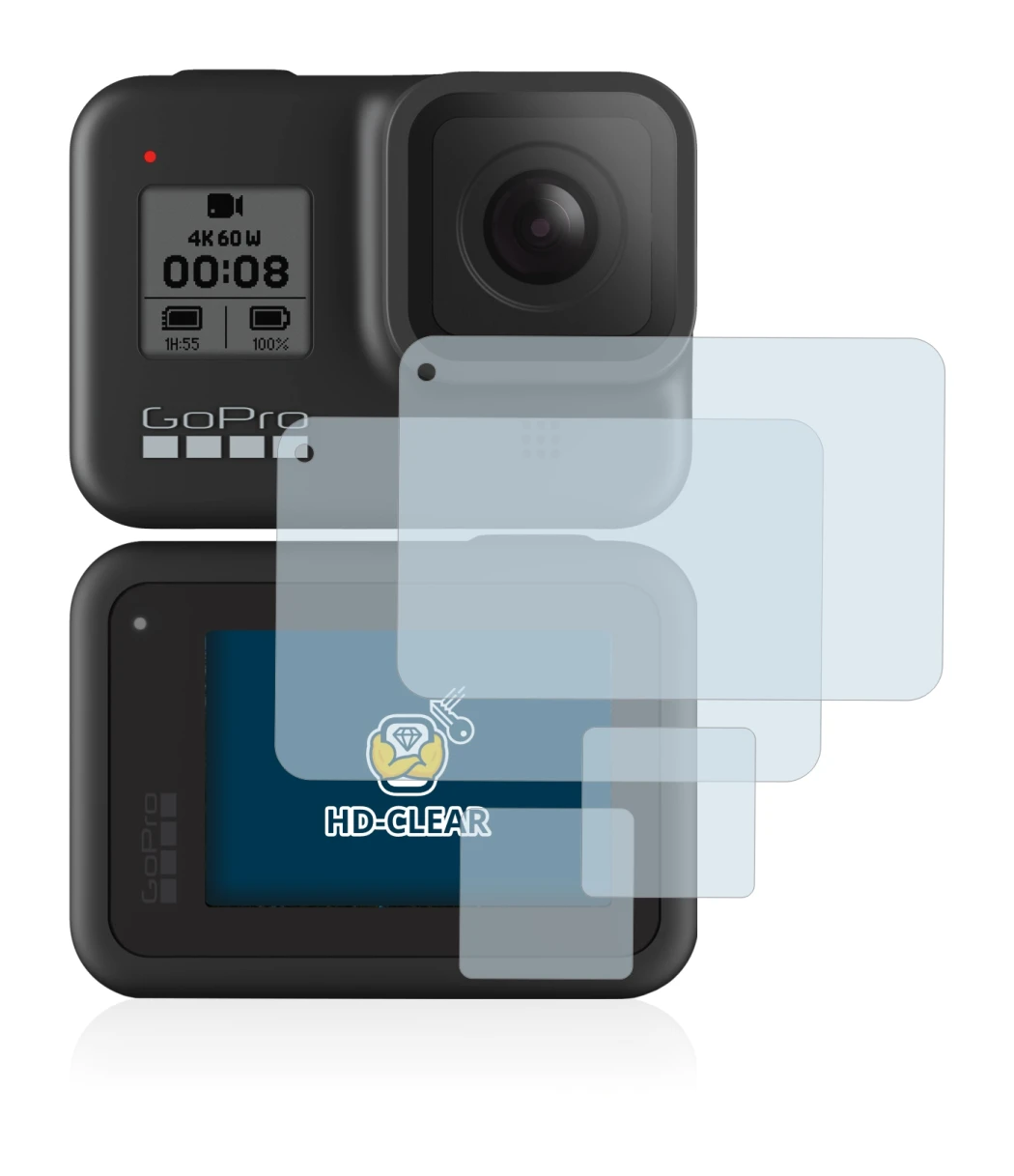 Imagen del dispositivo GoPro Hero 8 Black con una amplia variedad de protectores de pantalla.