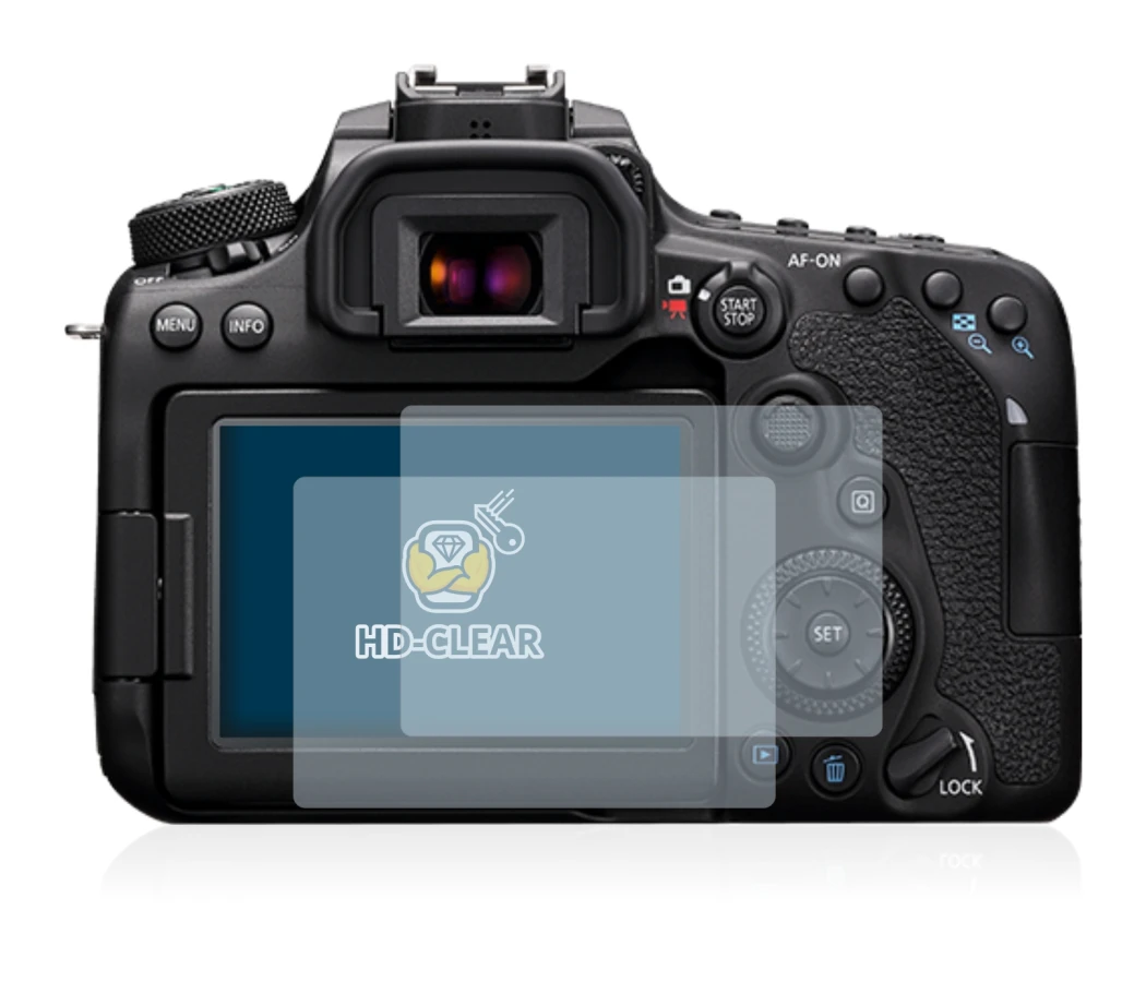 Imagen del dispositivo Canon EOS 90D con una amplia variedad de protectores de pantalla.