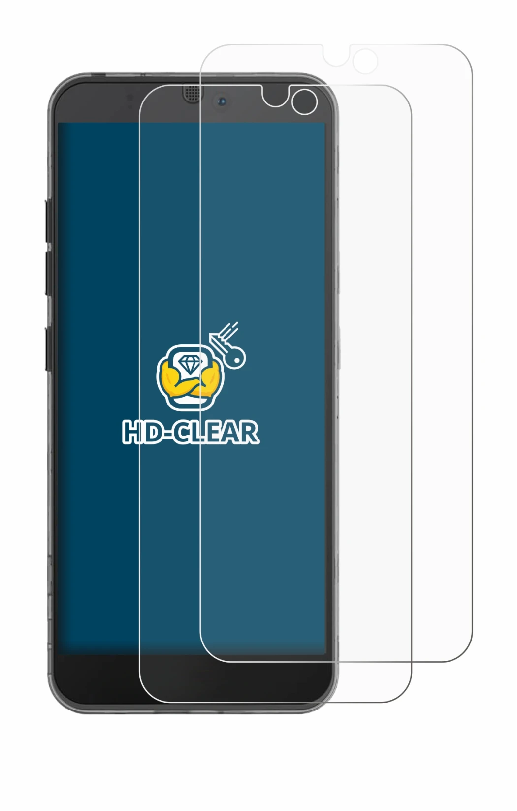 Imagen del dispositivo Fairphone 3 con una amplia variedad de protectores de pantalla.