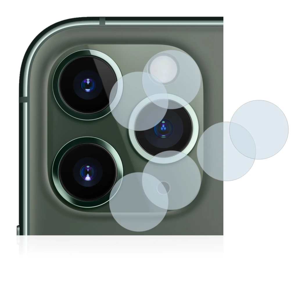 Imagen del dispositivo Apple iPhone 11 Pro Max (SÓLO Cámara) con una amplia variedad de protectores de pantalla.