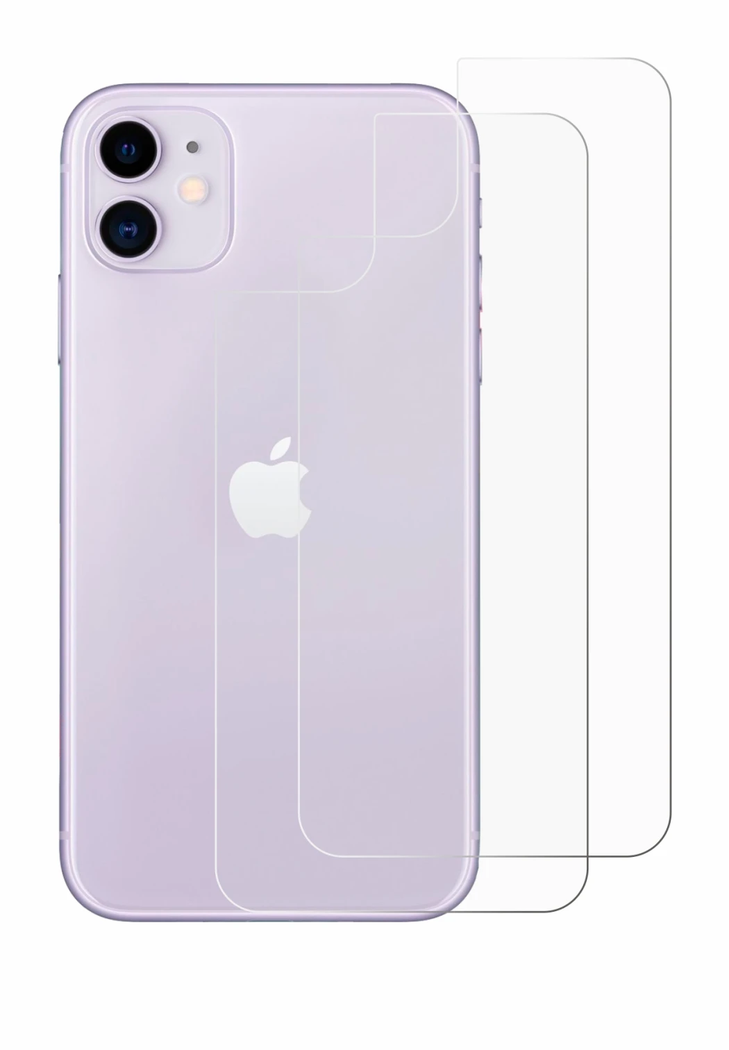 Imagen del dispositivo Apple iPhone 11 (Trasero) con una amplia variedad de protectores de pantalla.