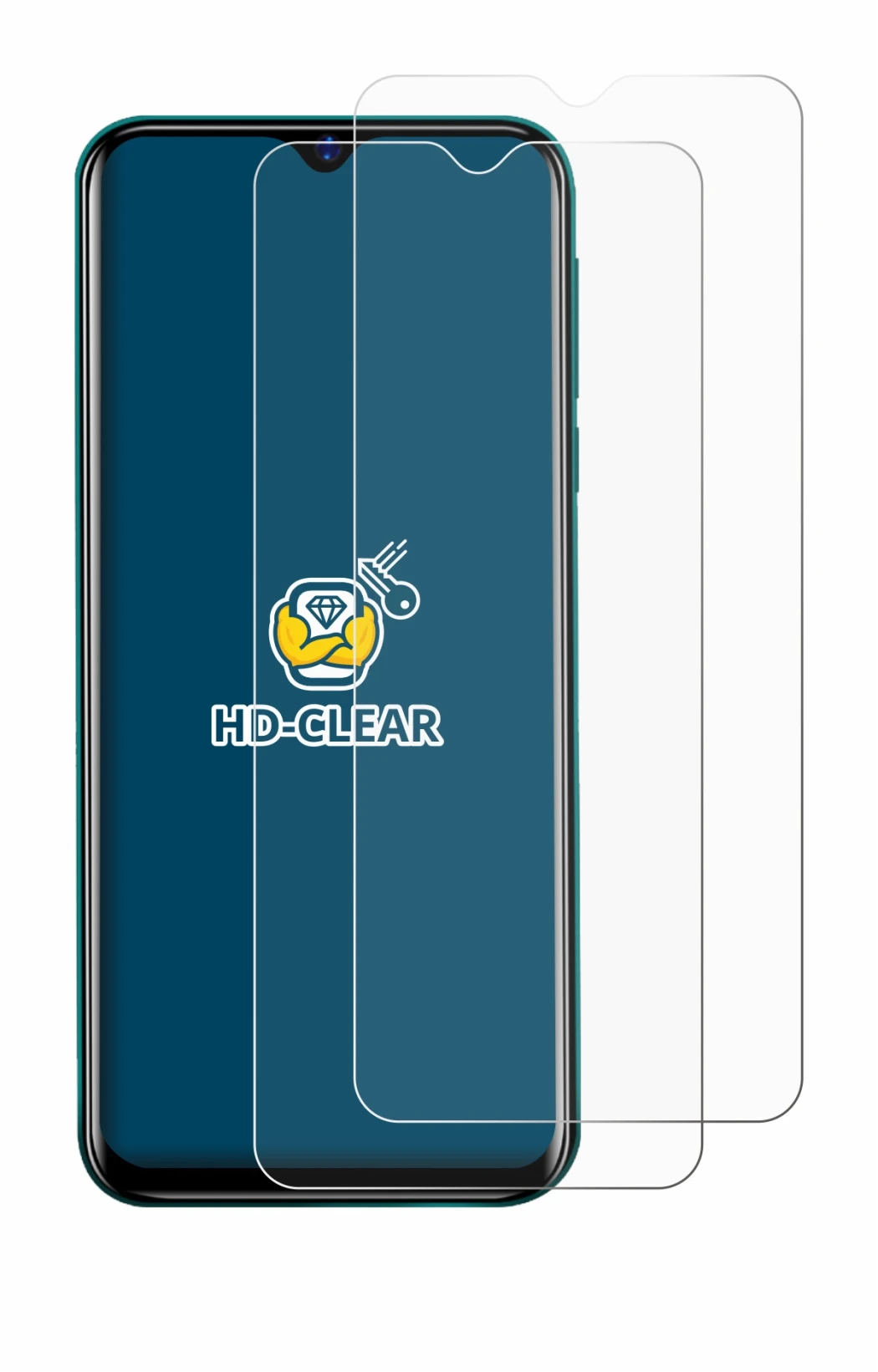 Imagen del dispositivo Blackview A60 con una amplia variedad de protectores de pantalla.