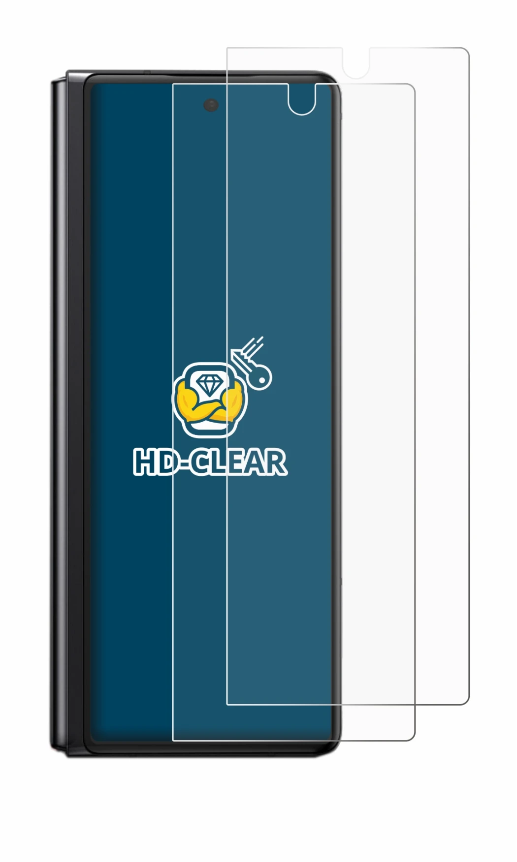 Imagen del dispositivo Samsung Galaxy Z Fold 2 5G con una amplia variedad de protectores de pantalla.