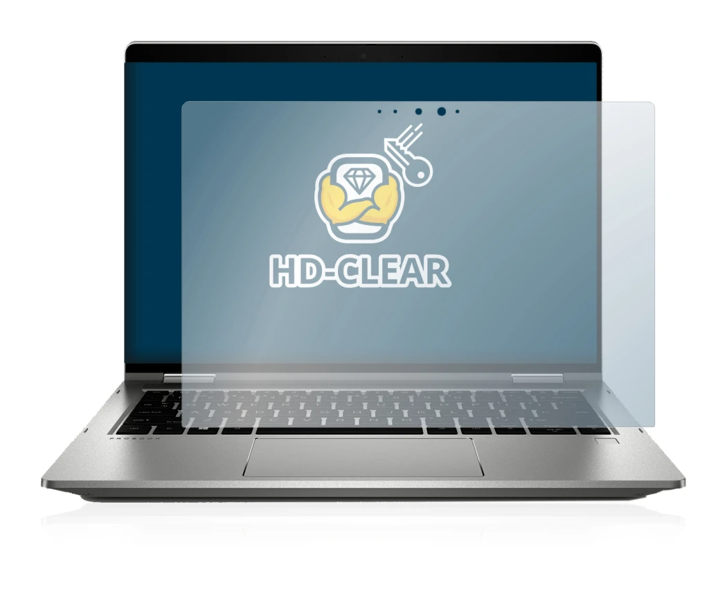 Imagen del dispositivo HP ProBook x360 435 G7 con una amplia variedad de protectores de pantalla.