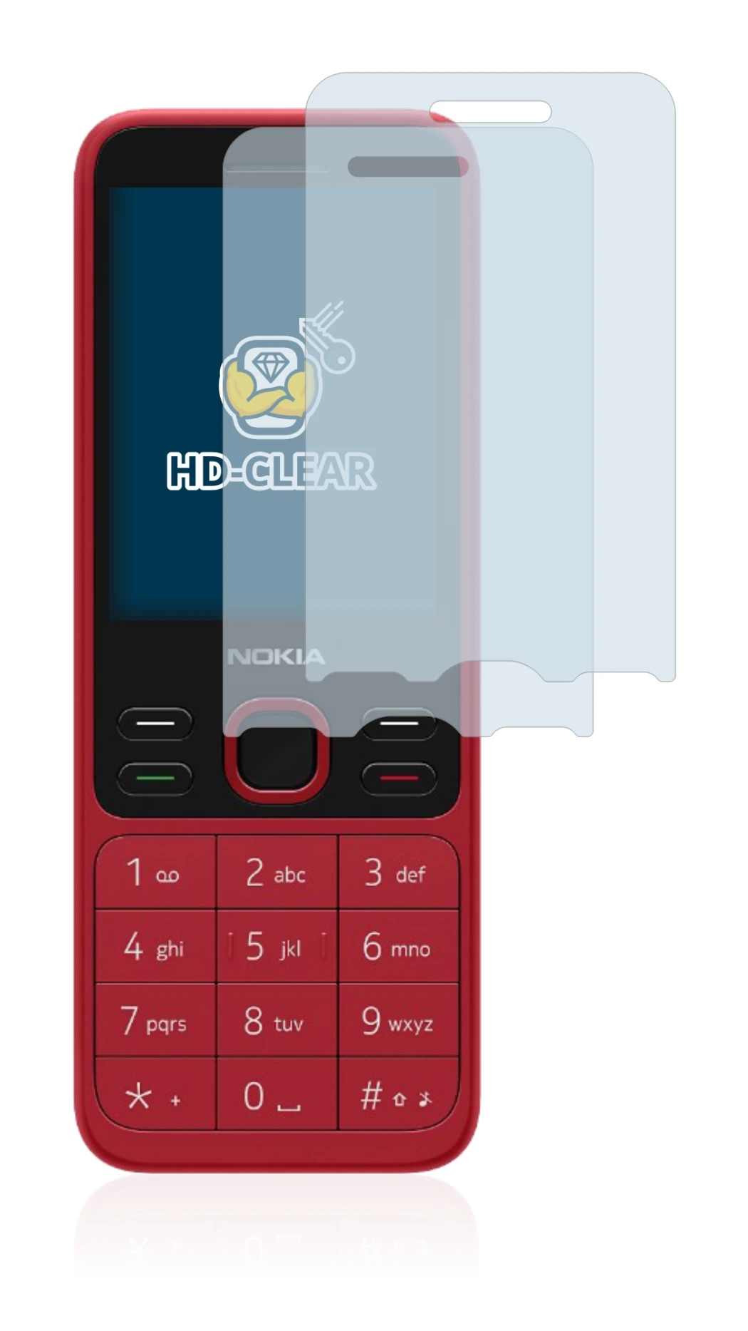 Imagen del dispositivo Nokia 150 2020 con una amplia variedad de protectores de pantalla.