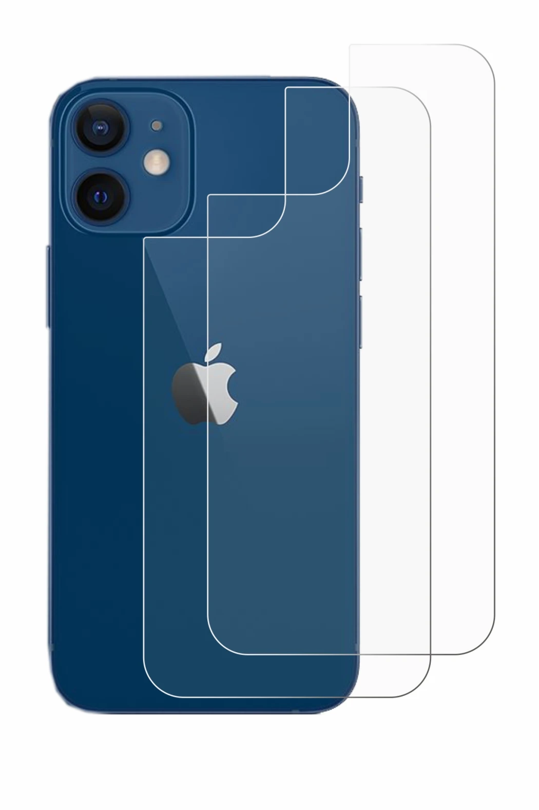 Imagen del dispositivo Apple iPhone 12 (Trasero) con una amplia variedad de protectores de pantalla.