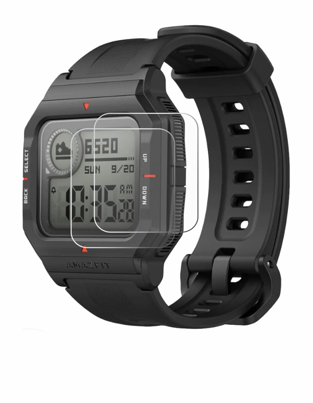 Imagen del dispositivo Huami Amazfit Neo con una amplia variedad de protectores de pantalla.