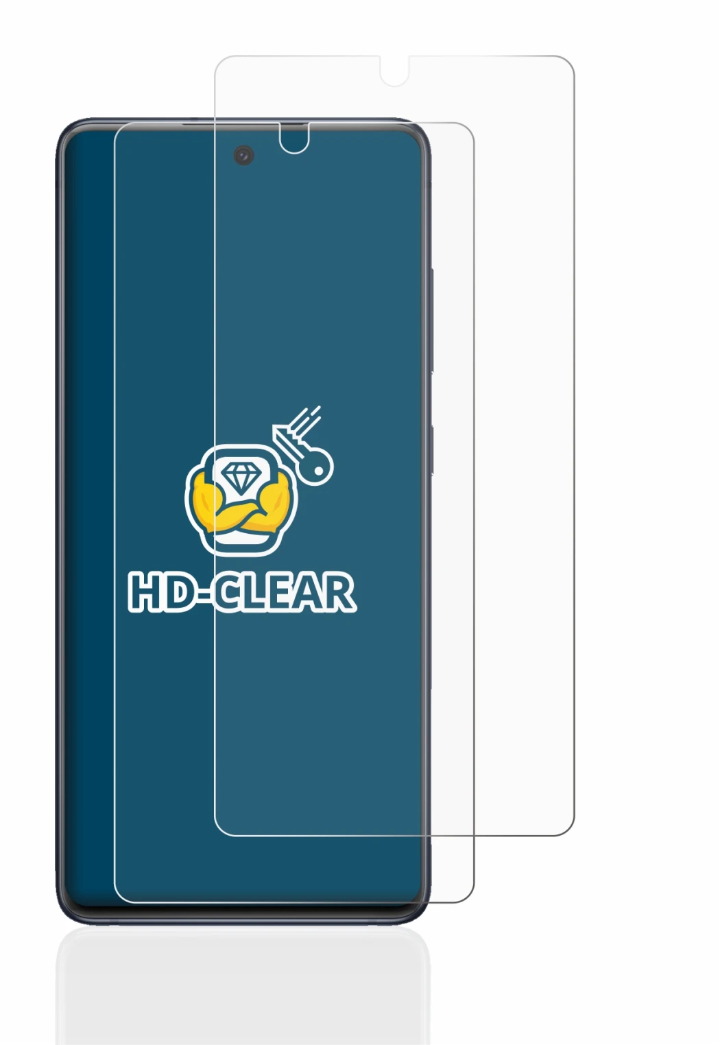 Imagen del dispositivo Samsung Galaxy S20 FE con una amplia variedad de protectores de pantalla.