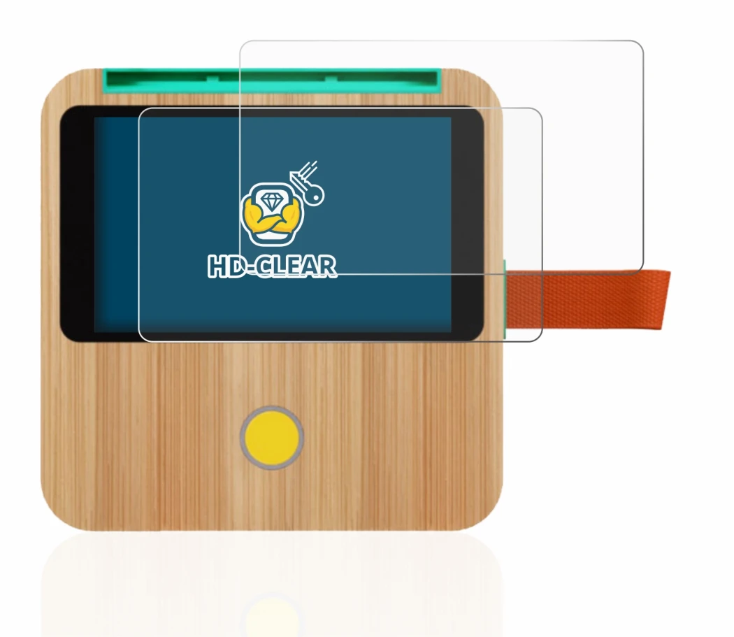 Imagen del dispositivo tigerbox Touch con una amplia variedad de protectores de pantalla.