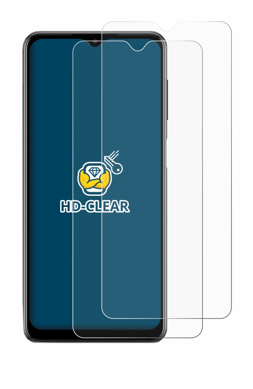 Imagen del dispositivo Samsung Galaxy M12 con una amplia variedad de protectores de pantalla.