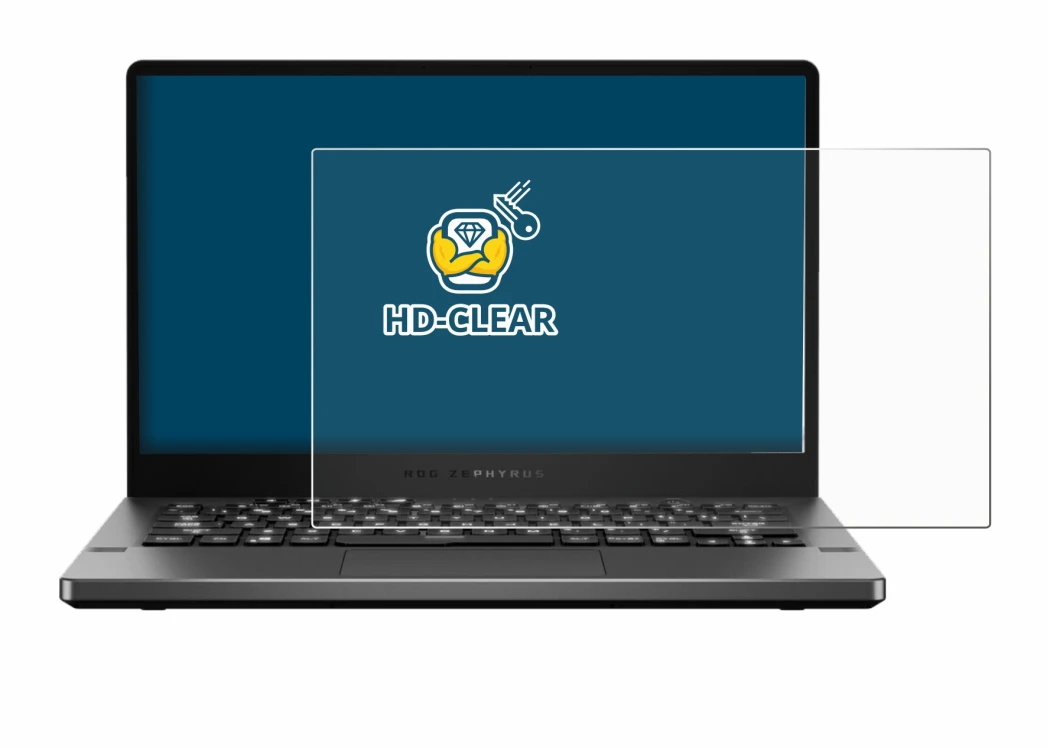 Imagen del dispositivo ASUS ROG Zephyrus G14 GA401 con una amplia variedad de protectores de pantalla.