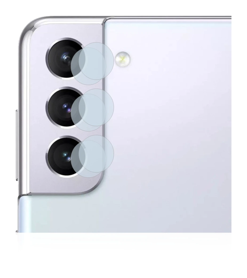 Imagen del dispositivo Samsung Galaxy S21 5G (SÓLO Cámara) con una amplia variedad de protectores de pantalla.