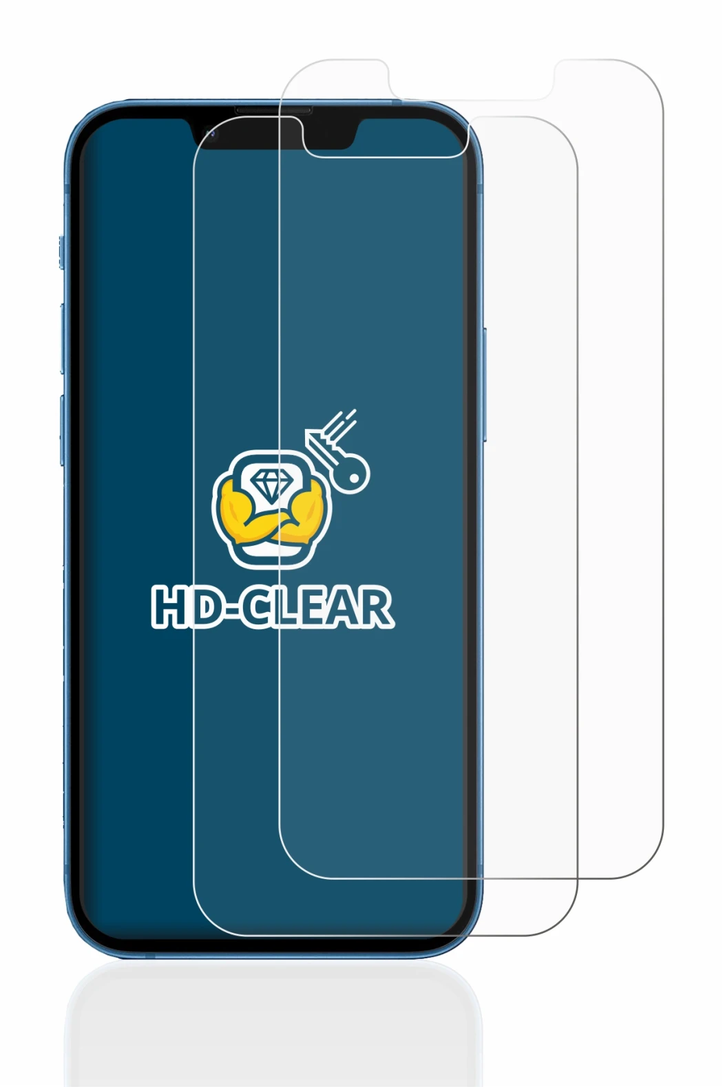 Imagen del dispositivo Apple iPhone 13 mini con una amplia variedad de protectores de pantalla.