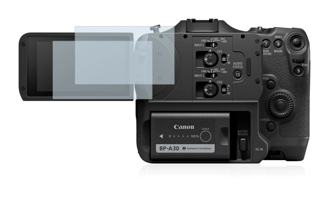 Imagen del dispositivo Canon EOS C70 con una amplia variedad de protectores de pantalla.