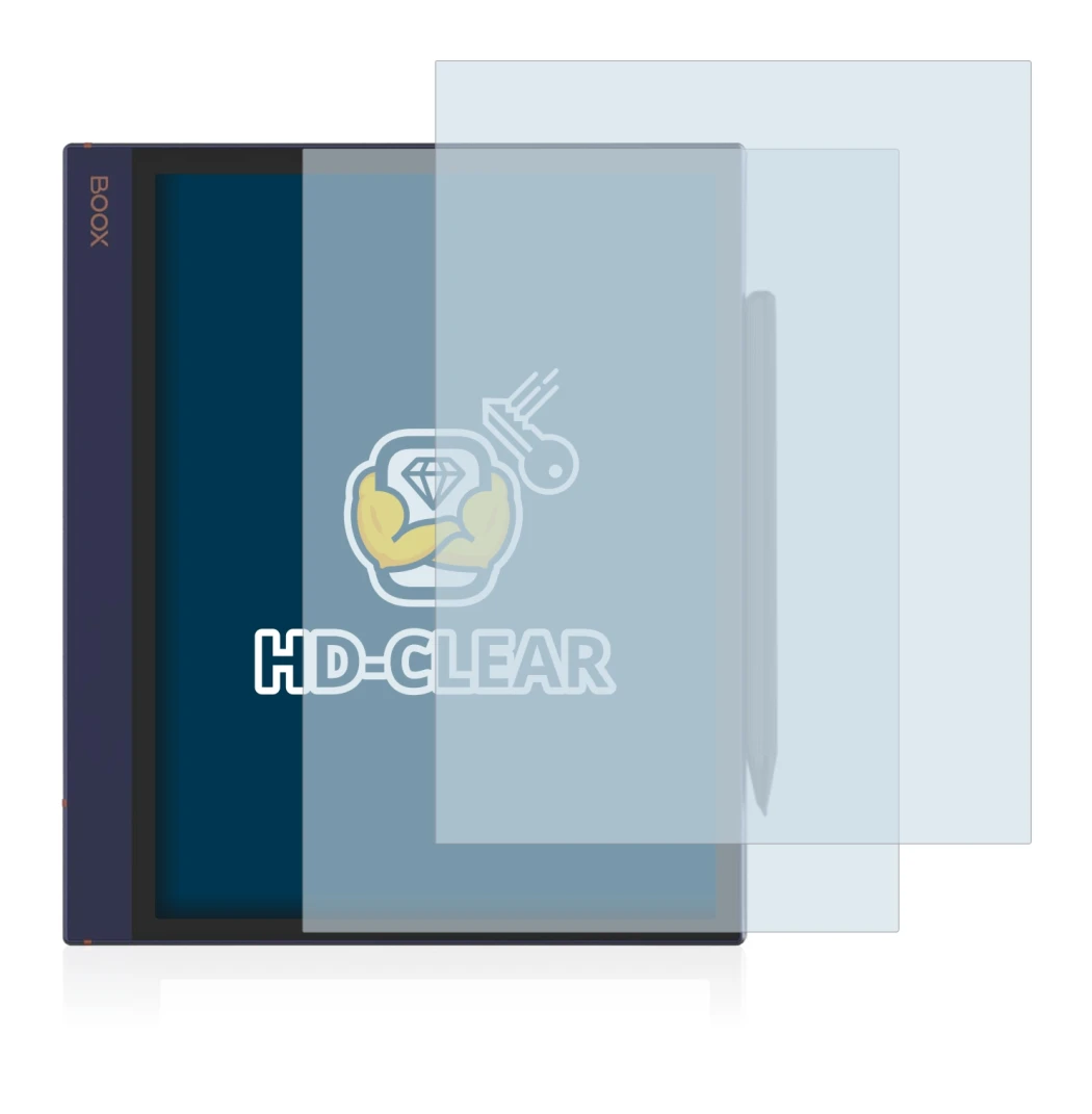 Imagen del dispositivo Boox Note Air con una amplia variedad de protectores de pantalla.