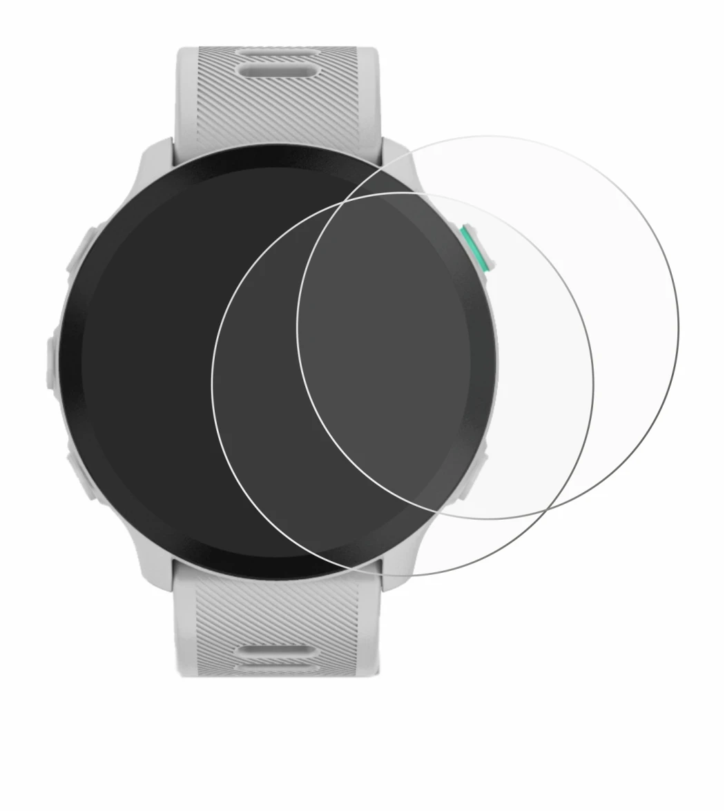 Imagen del dispositivo Garmin Forerunner 55 con una amplia variedad de protectores de pantalla.