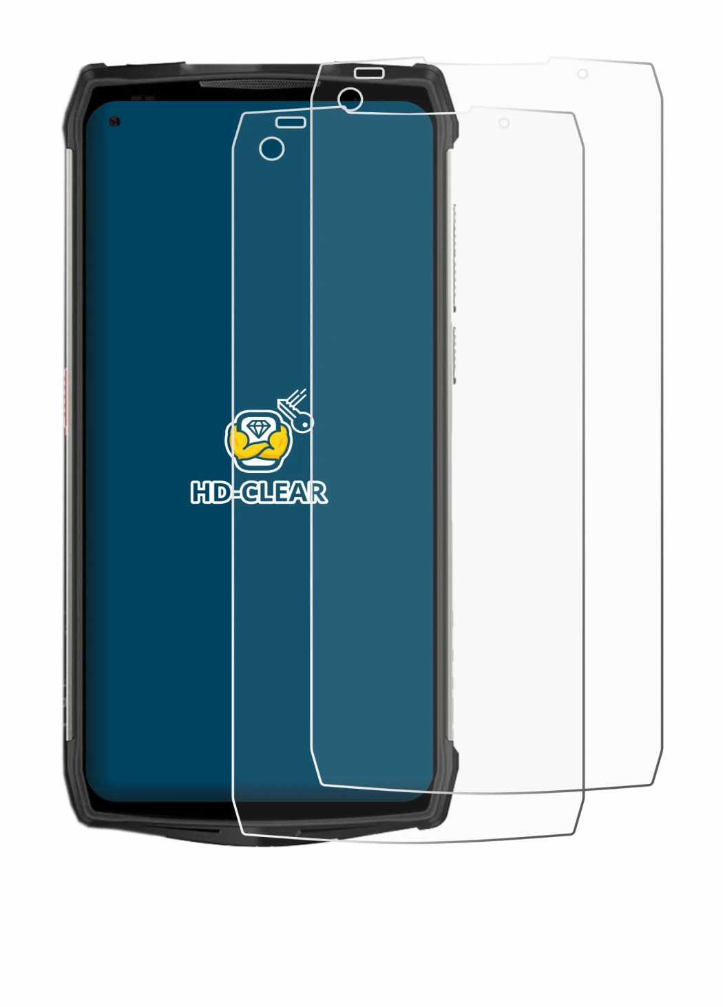 Imagen del dispositivo Ulefone Power Armor 13 con una amplia variedad de protectores de pantalla.