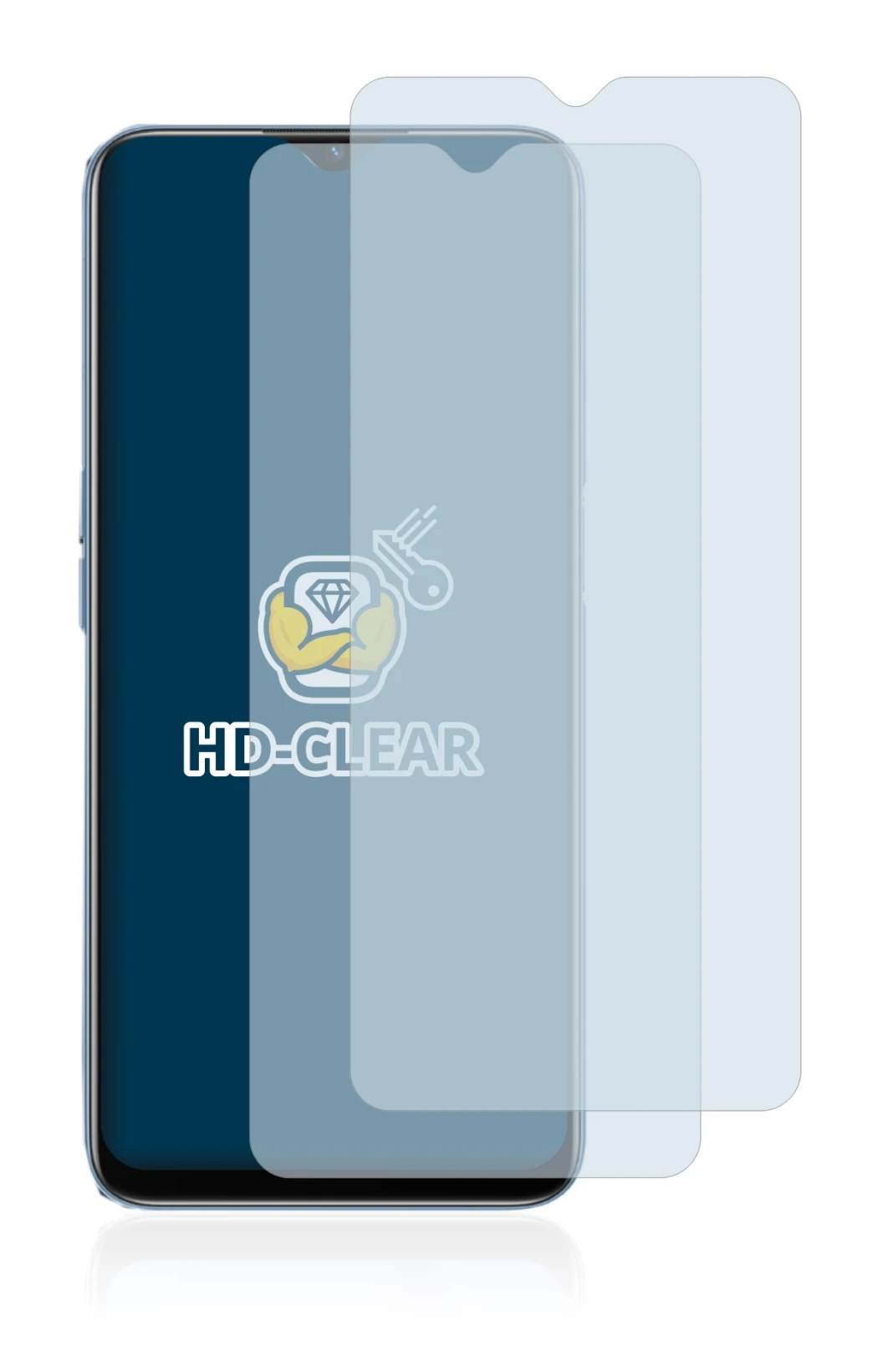 Imagen del dispositivo Oppo A16 con una amplia variedad de protectores de pantalla.