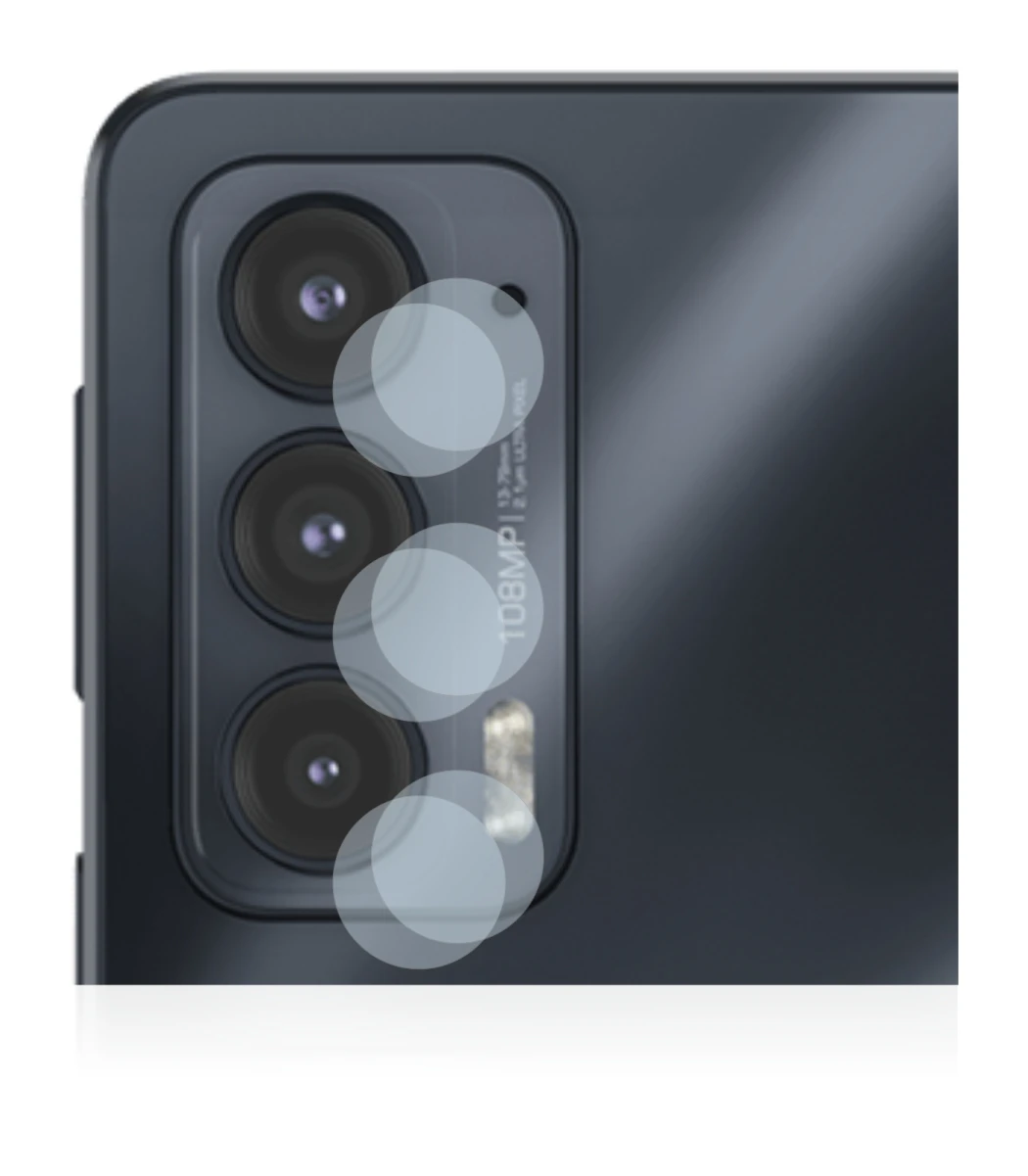 Imagen del dispositivo Motorola Edge 20 (SÓLO Cámara) con una amplia variedad de protectores de pantalla.