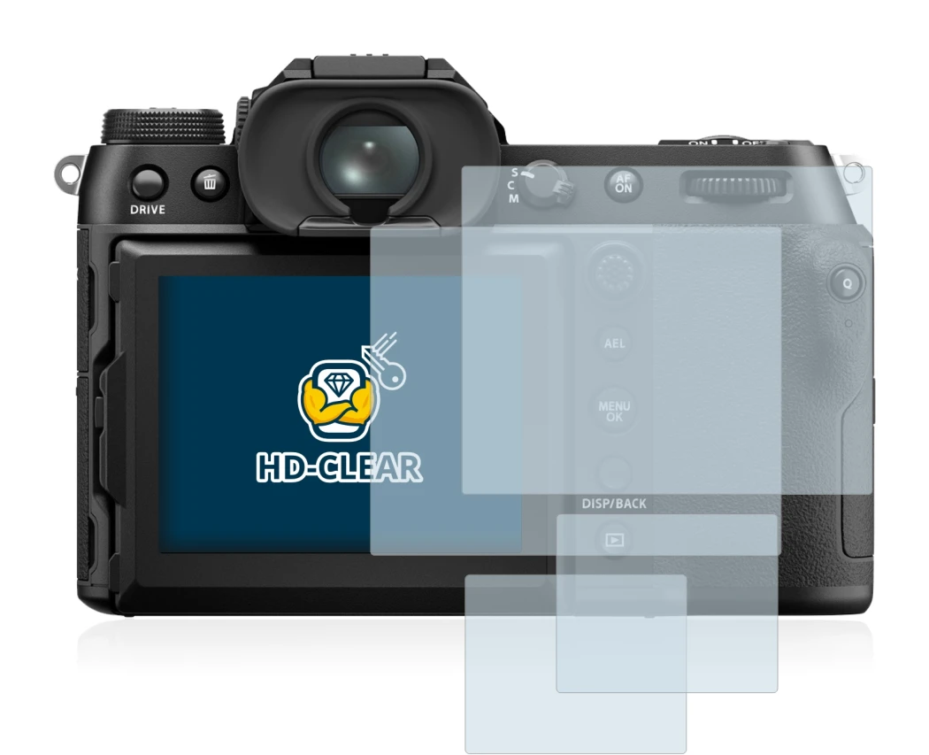 Imagen del dispositivo Fujifilm GFX50S II con una amplia variedad de protectores de pantalla.