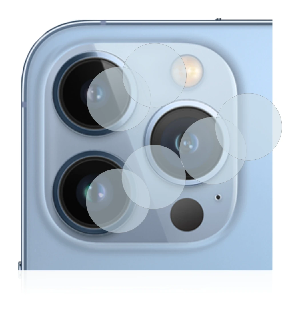 Imagen del dispositivo Apple iPhone 13 Pro Max (SÓLO Cámara) con una amplia variedad de protectores de pantalla.