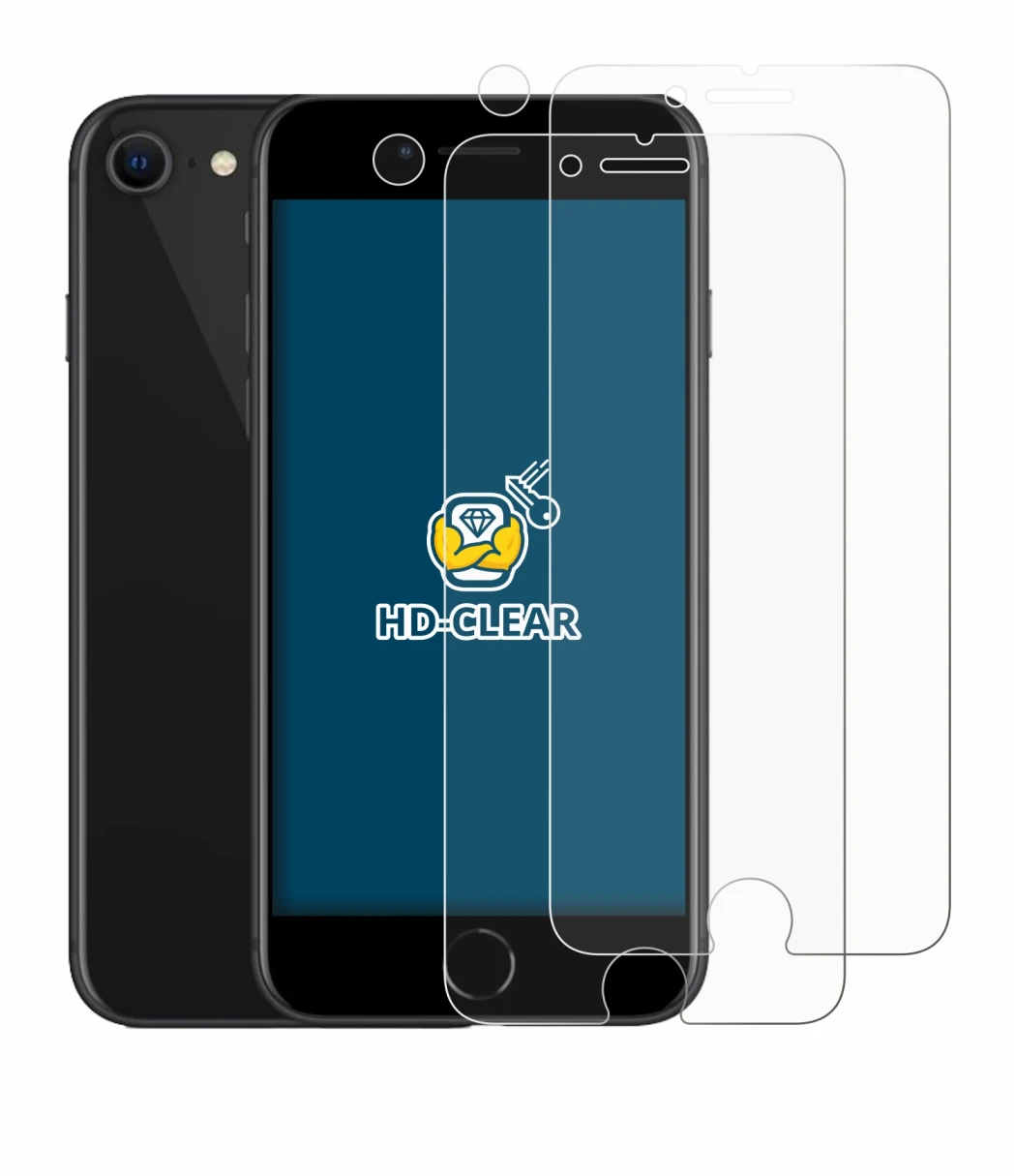 Imagen del dispositivo Apple iPhone SE 2 2020 (Frontal+Cámara) con una amplia variedad de protectores de pantalla.