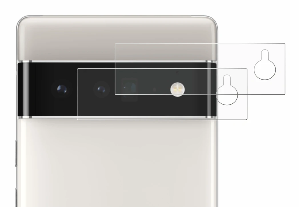 Imagen del dispositivo Google Pixel 6 Pro (SÓLO Cámara) con una amplia variedad de protectores de pantalla.