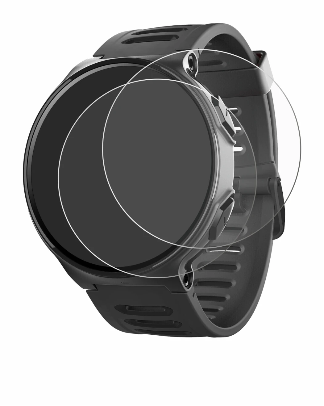 Imagen del dispositivo Kiprun 500 con una amplia variedad de protectores de pantalla.