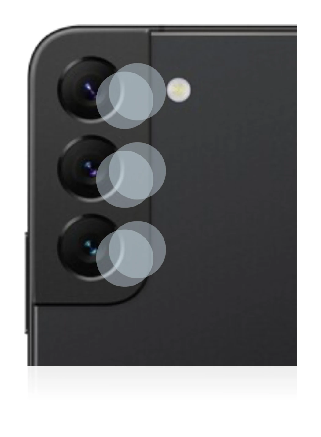 Imagen del dispositivo Samsung Galaxy S22 5G (SÓLO Cámara) con una amplia variedad de protectores de pantalla.