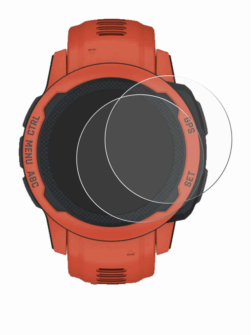 Imagen del dispositivo Garmin Instinct 2S con una amplia variedad de protectores de pantalla.