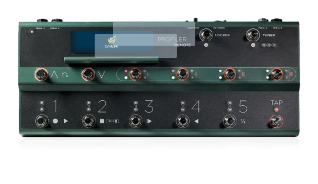 Imagen del dispositivo Kemper Profiler Remote con una amplia variedad de protectores de pantalla.