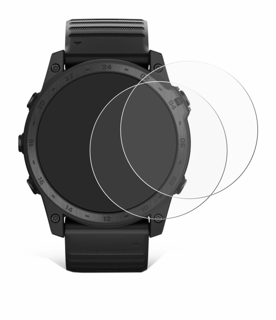 Imagen del dispositivo Garmin Tactix 7 Pro Ballistics con una amplia variedad de protectores de pantalla.