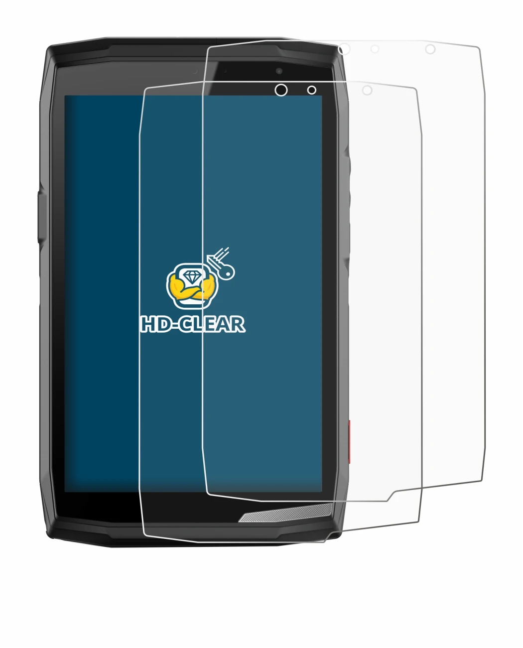 Imagen del dispositivo Crosscall Core T5 con una amplia variedad de protectores de pantalla.