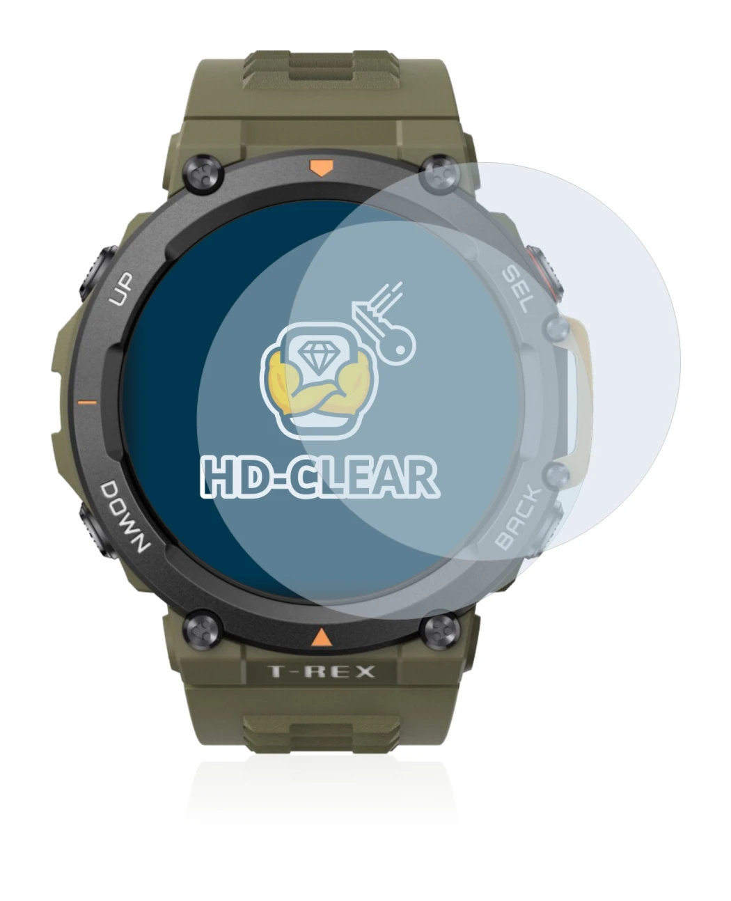 Imagen del dispositivo Huami Amazfit T-Rex 2 con una amplia variedad de protectores de pantalla.