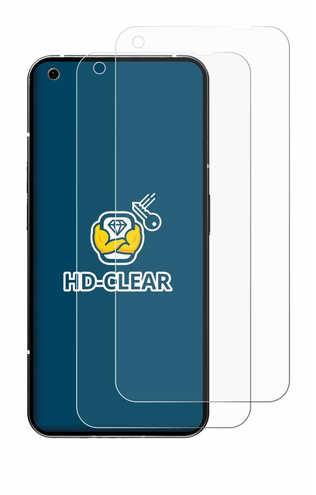 Imagen del dispositivo Nothing Phone (1) con una amplia variedad de protectores de pantalla.