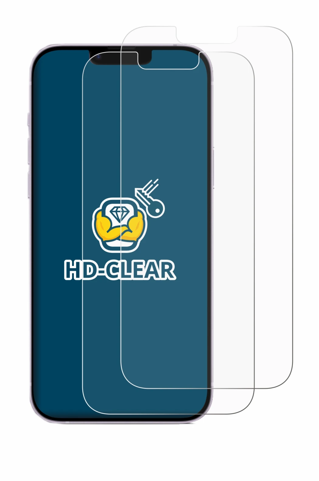 Imagen del dispositivo Apple iPhone 14 Plus con una amplia variedad de protectores de pantalla.