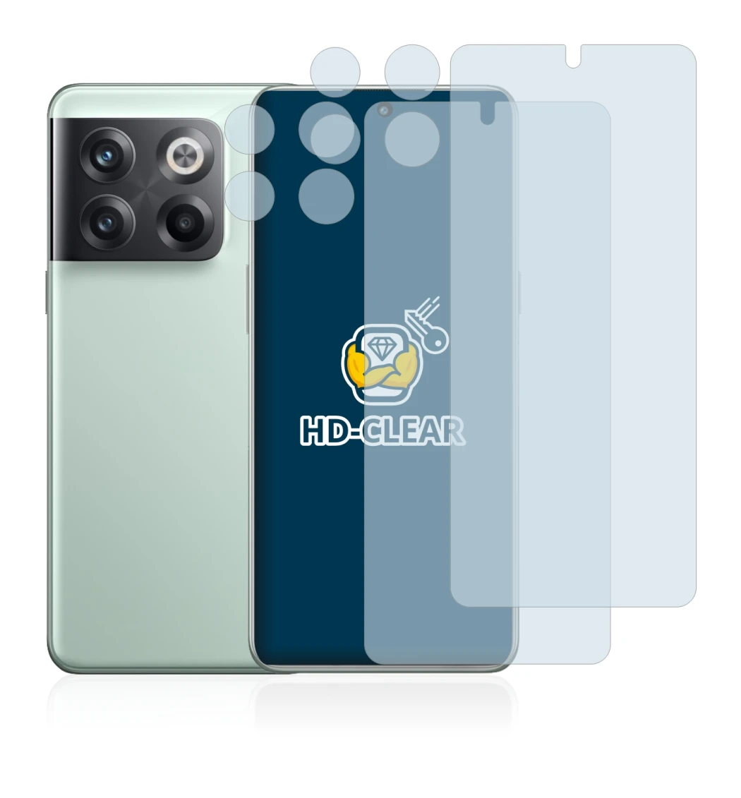 Imagen del dispositivo OnePlus 10T 5G (Frontal+Cámara) con una amplia variedad de protectores de pantalla.