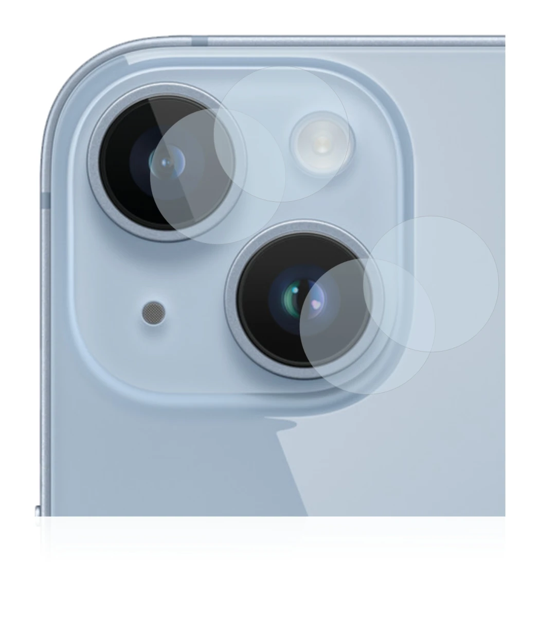 Imagen del dispositivo Apple iPhone 14 (SÓLO Cámara) con una amplia variedad de protectores de pantalla.
