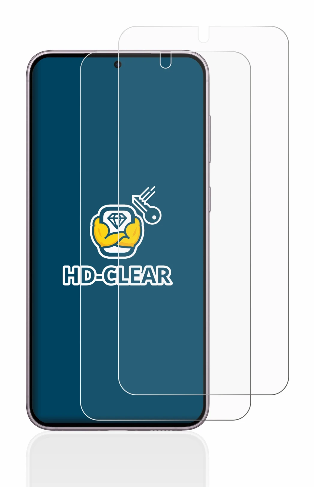 Imagen del dispositivo Samsung Galaxy S23 con una amplia variedad de protectores de pantalla.