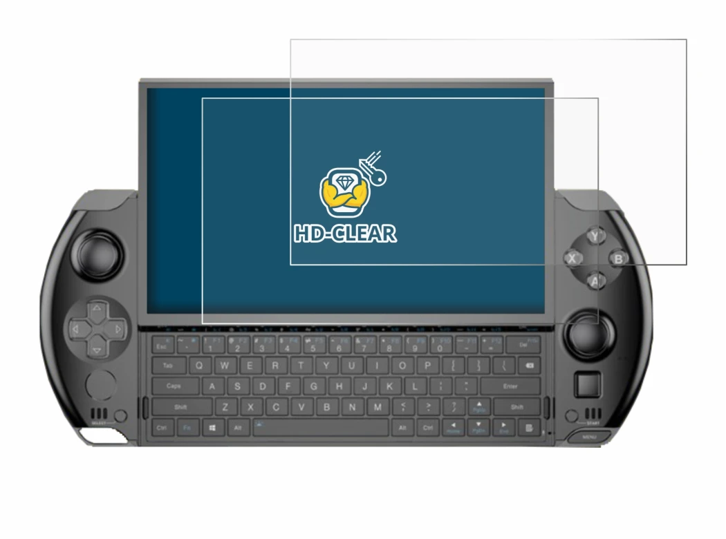 Imagen del dispositivo GPD Win 4 con una amplia variedad de protectores de pantalla.