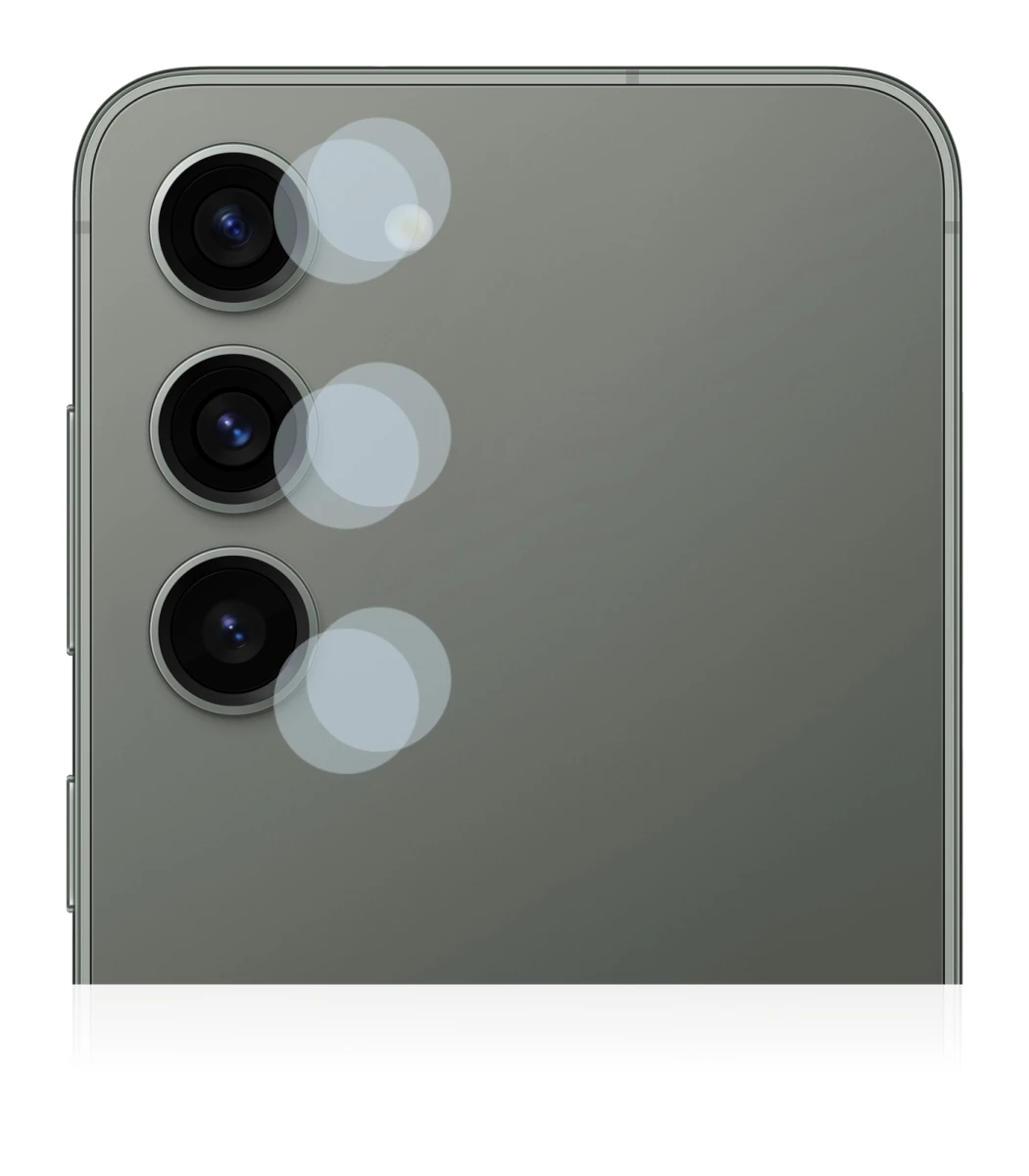 Imagen del dispositivo Samsung Galaxy S23 (SÓLO Cámara) con una amplia variedad de protectores de pantalla.