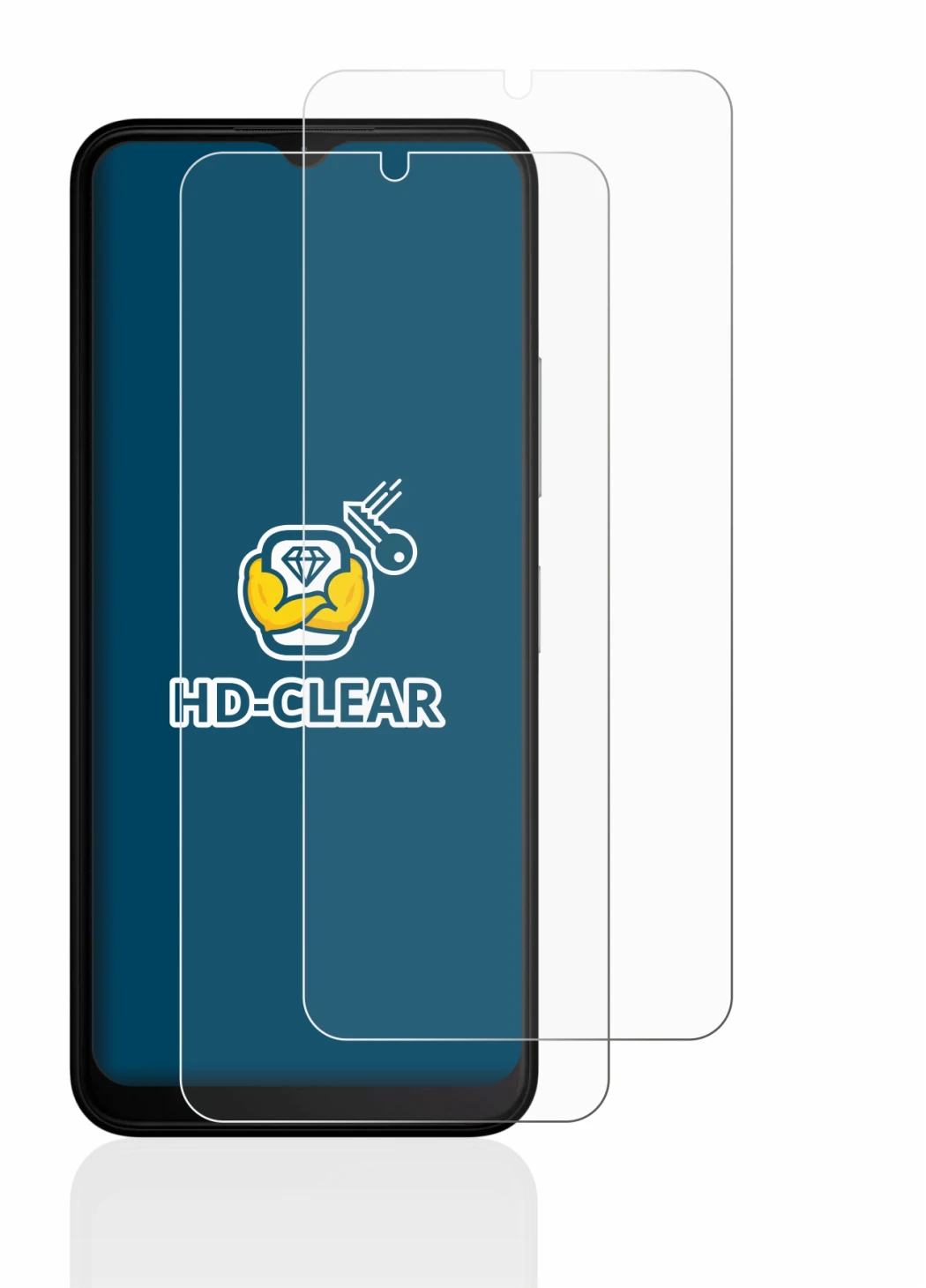 Imagen del dispositivo Nokia C22 con una amplia variedad de protectores de pantalla.