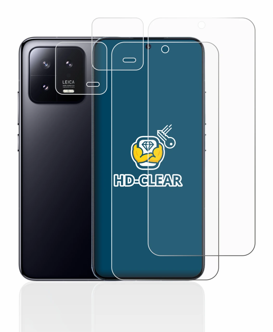 Imagen del dispositivo Xiaomi 13 (Frontal+Cámara) con una amplia variedad de protectores de pantalla.