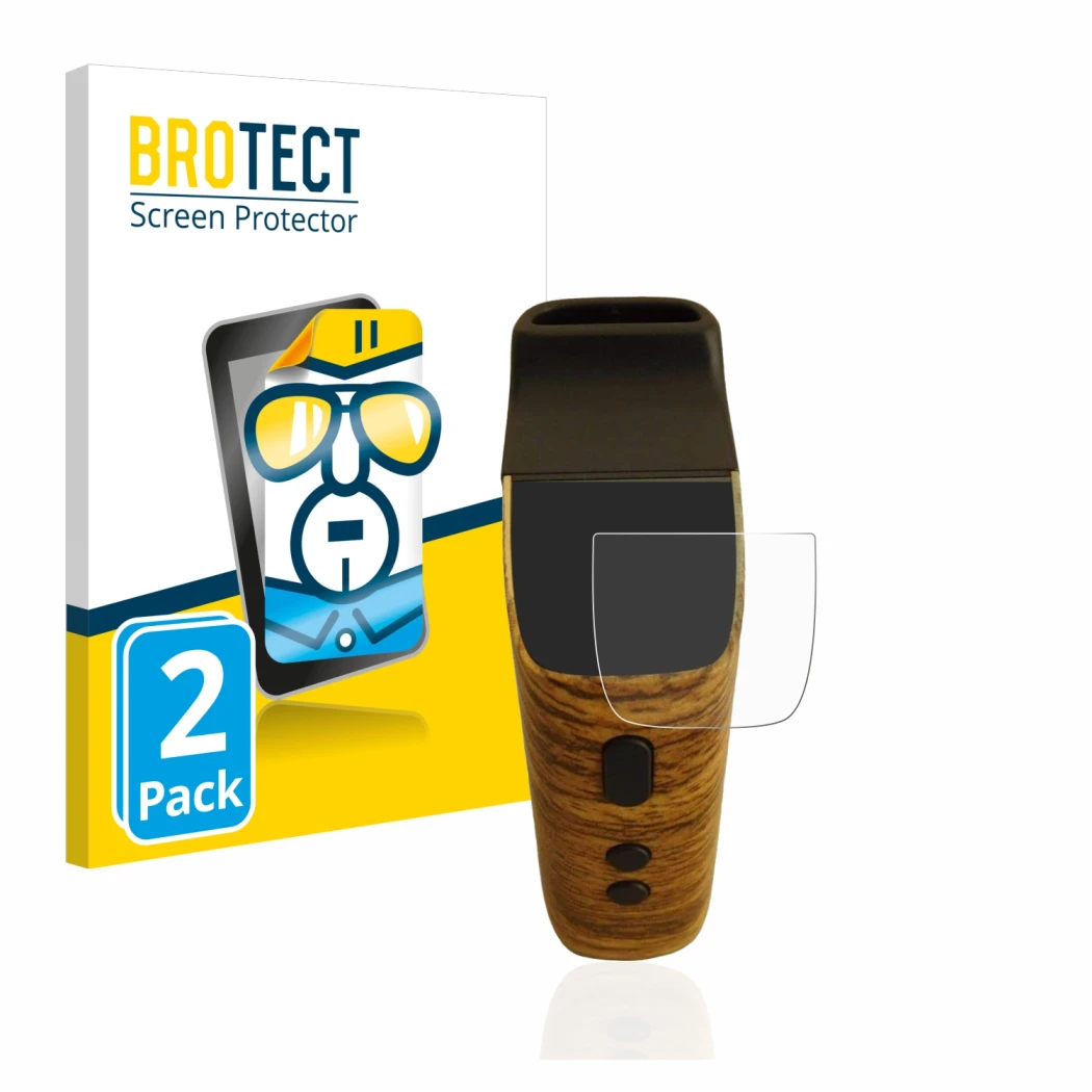 Parte frontal de un envase de producto con el logotipo de la marca BROTECT. Al lado se muestra el dispositivo Wolkenkraft FENi