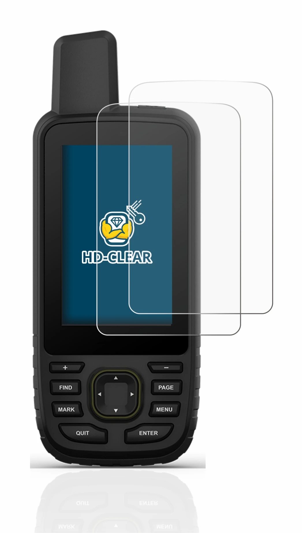 Imagen del dispositivo Garmin GPSMAP 67 con una amplia variedad de protectores de pantalla.