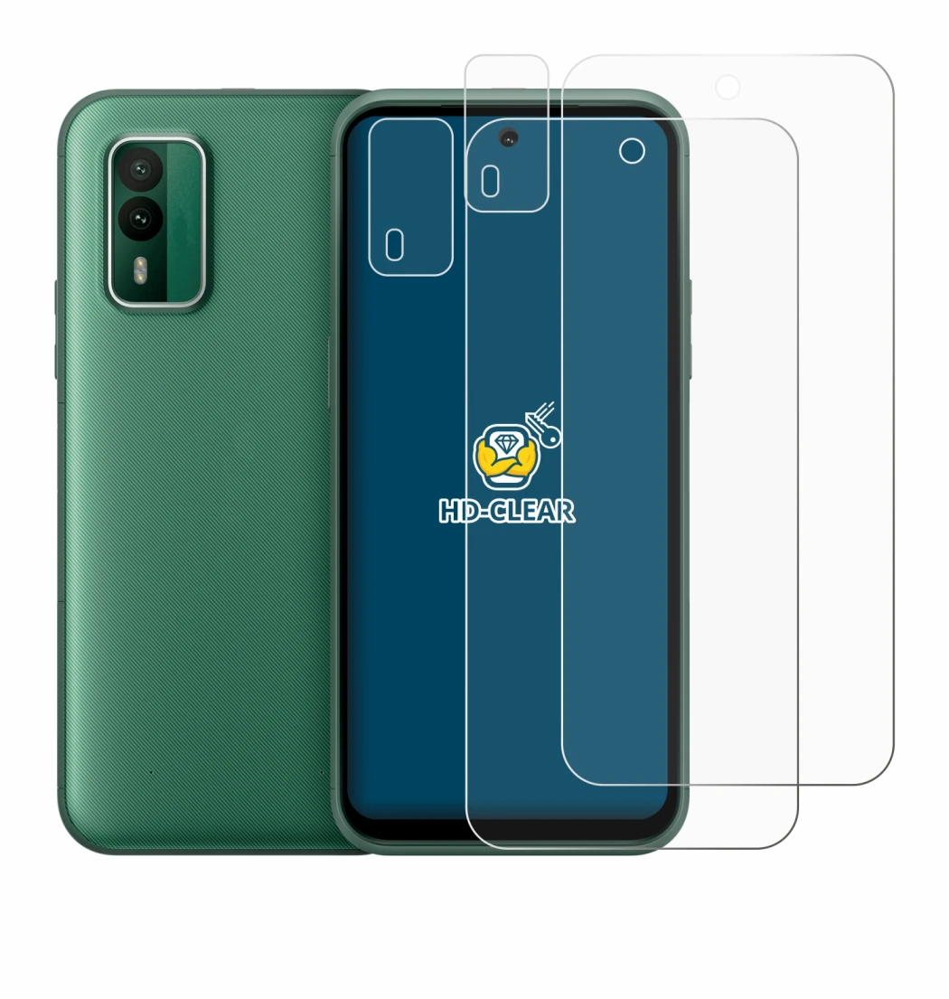 Imagen del dispositivo Nokia XR21 (Frontal+Cámara) con una amplia variedad de protectores de pantalla.