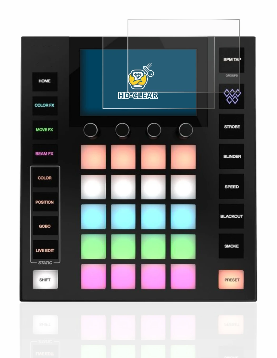Imagen del dispositivo Wolfmix W1 con una amplia variedad de protectores de pantalla.