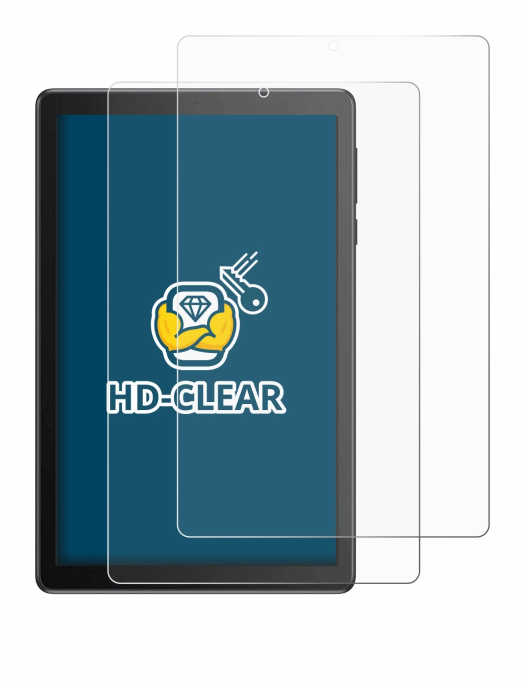 Imagen del dispositivo TCL Tab 8V con una amplia variedad de protectores de pantalla.